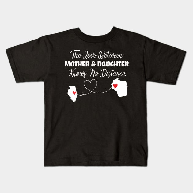 The love between mother & daughter knows no distance Kids T-Shirt by ChristianCrecenzio